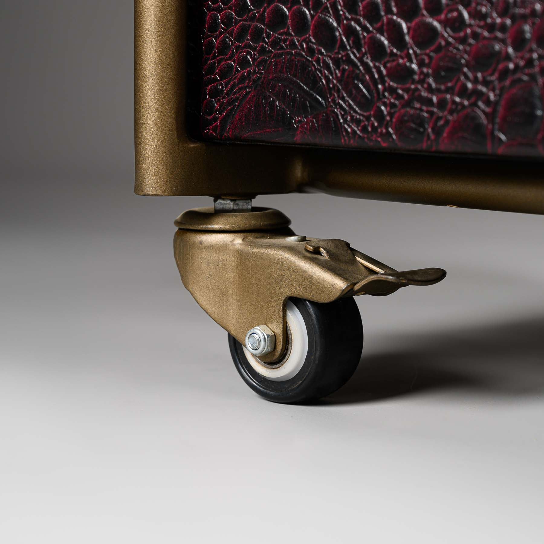 Rover Rectangular Bar Trolley Burgundy