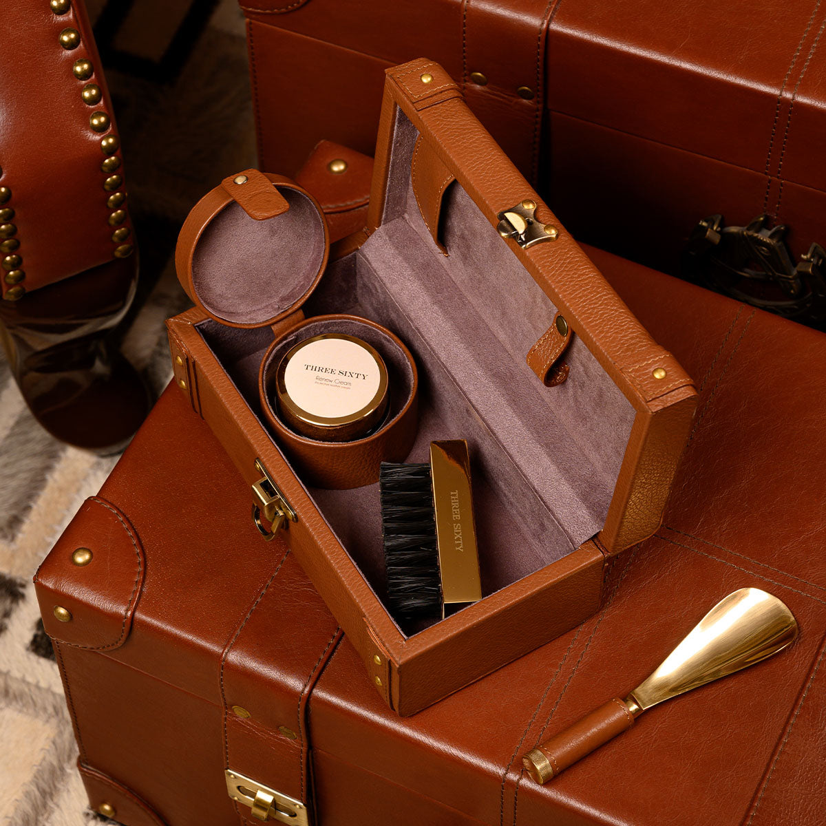 Savvy Shoe Care Kit Cognac
