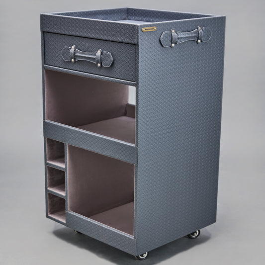 Single Drawer Bar Trolley Grey