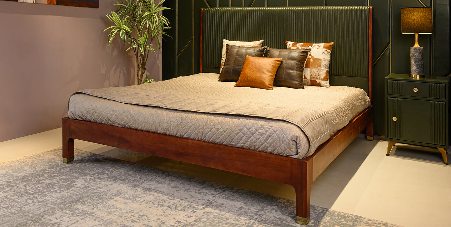 Stanford Leather King Bed