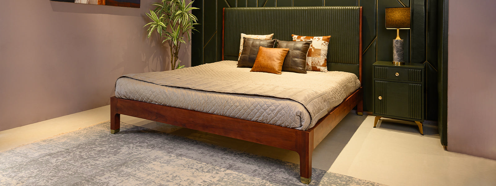 Stanford Leather King Bed