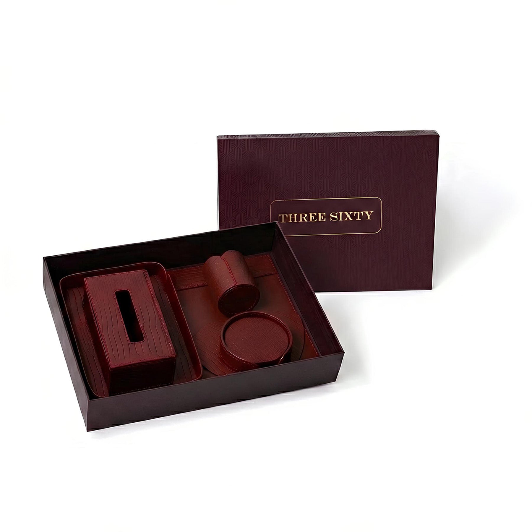 Sterling Desktop Set Maroon