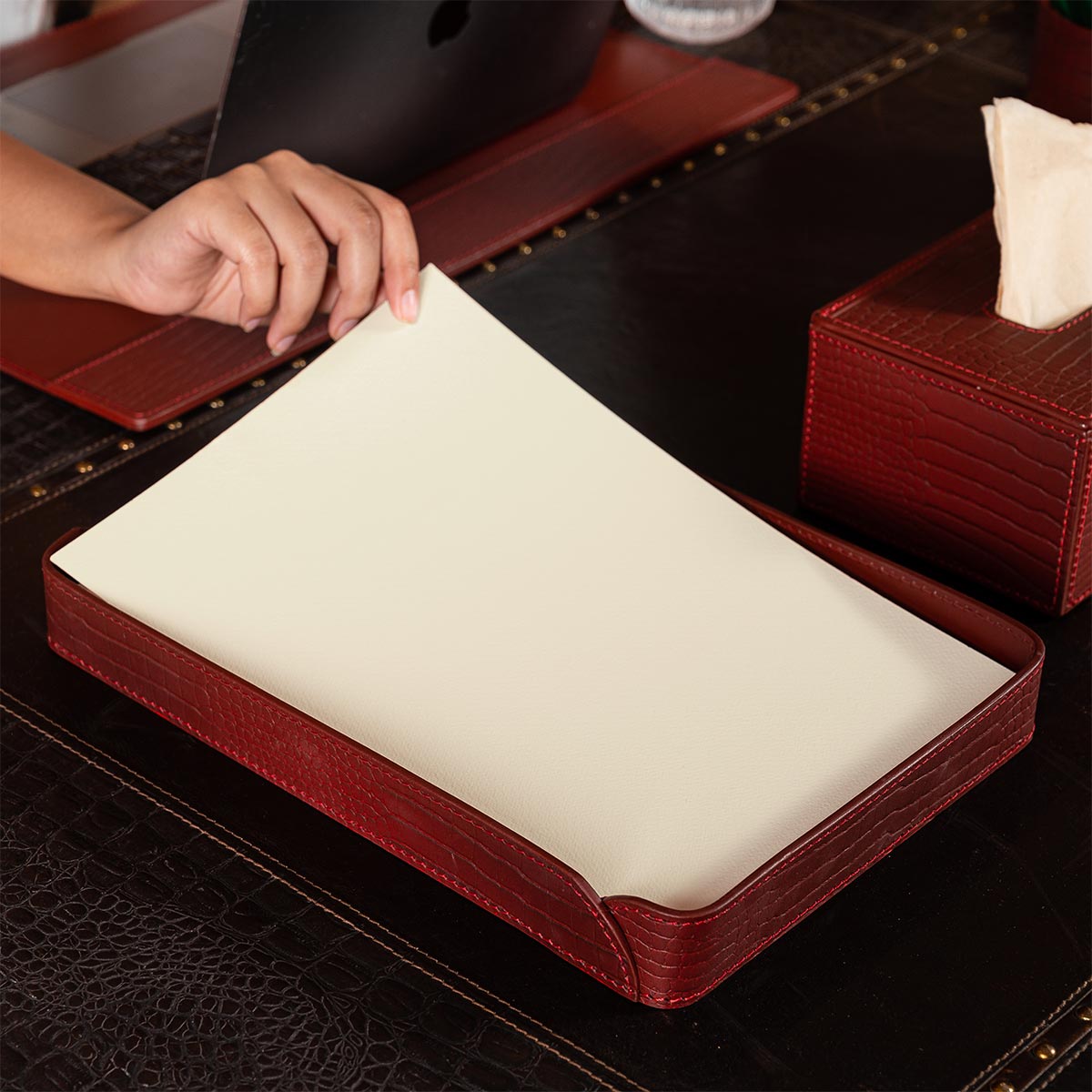 Sterling A4 Papertray Maroon