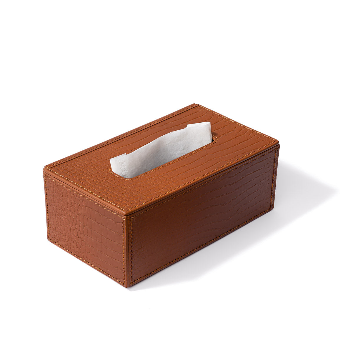 Sterling Tissue Box Holder Tan