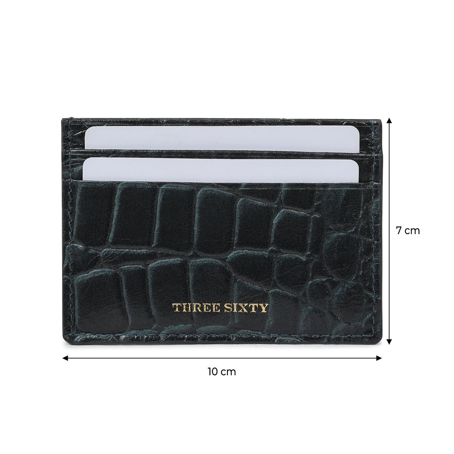 Terra Card Holder Croco Blue