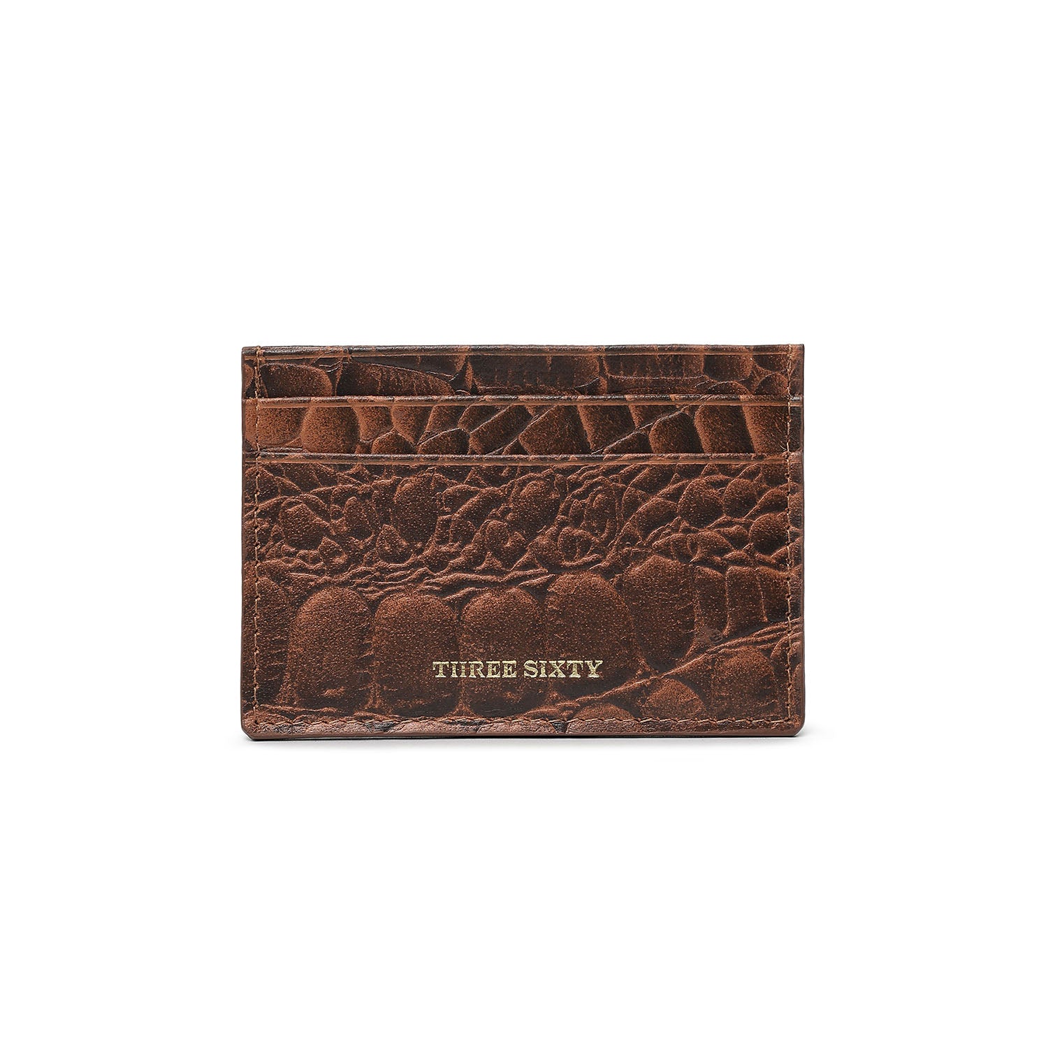 Terra Card Holder Croco Tan
