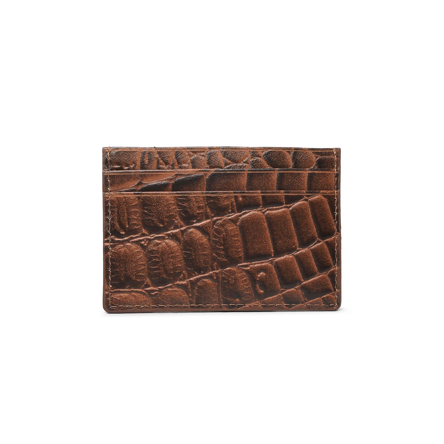 Terra Card Holder Croco Tan
