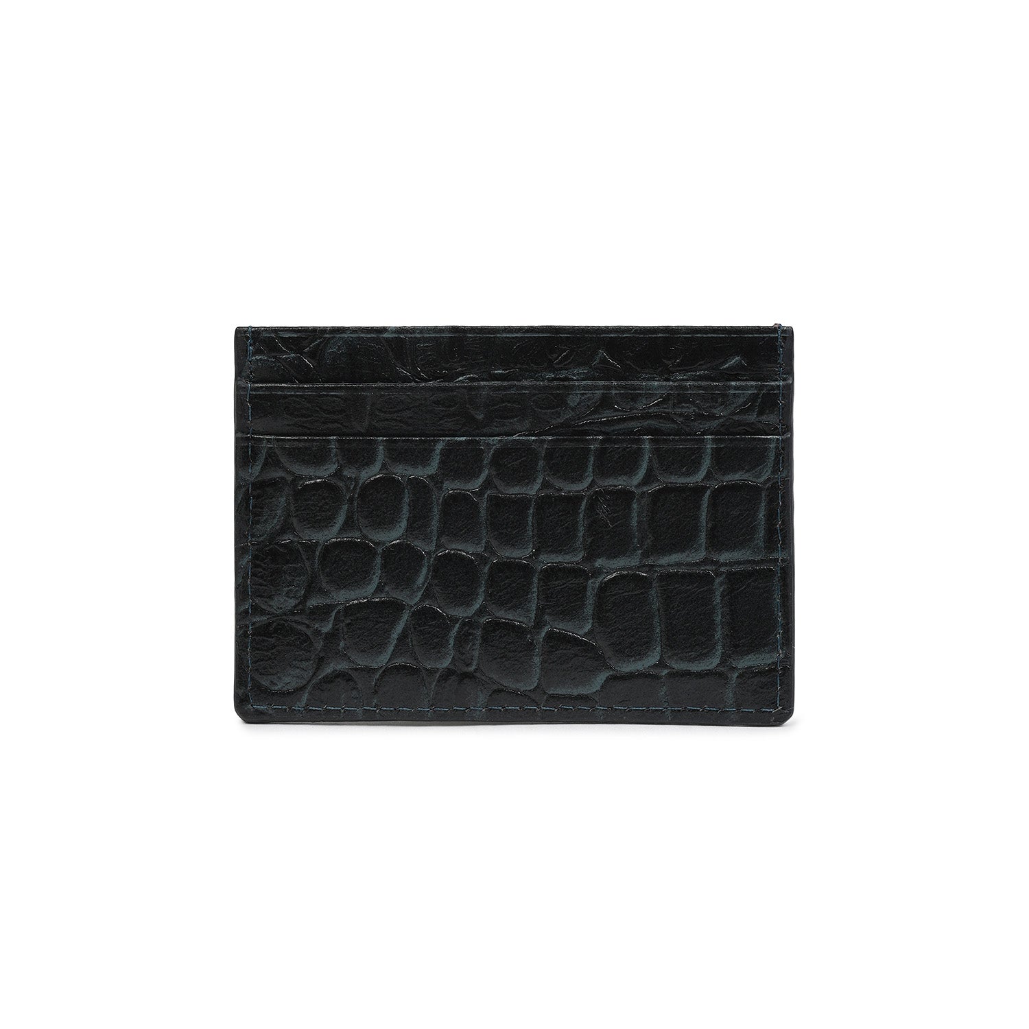 Terra Card Holder Croco Blue
