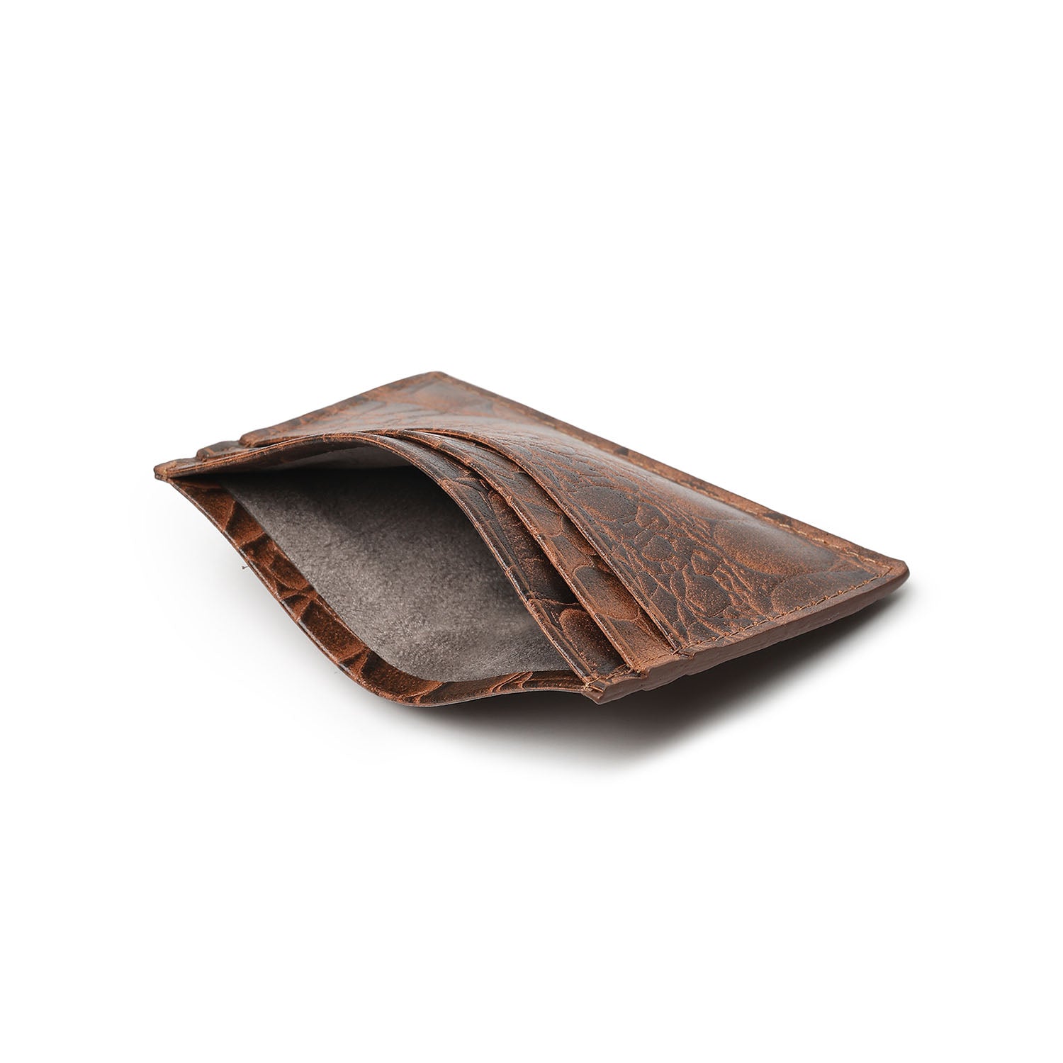 Terra Card Holder Croco Tan