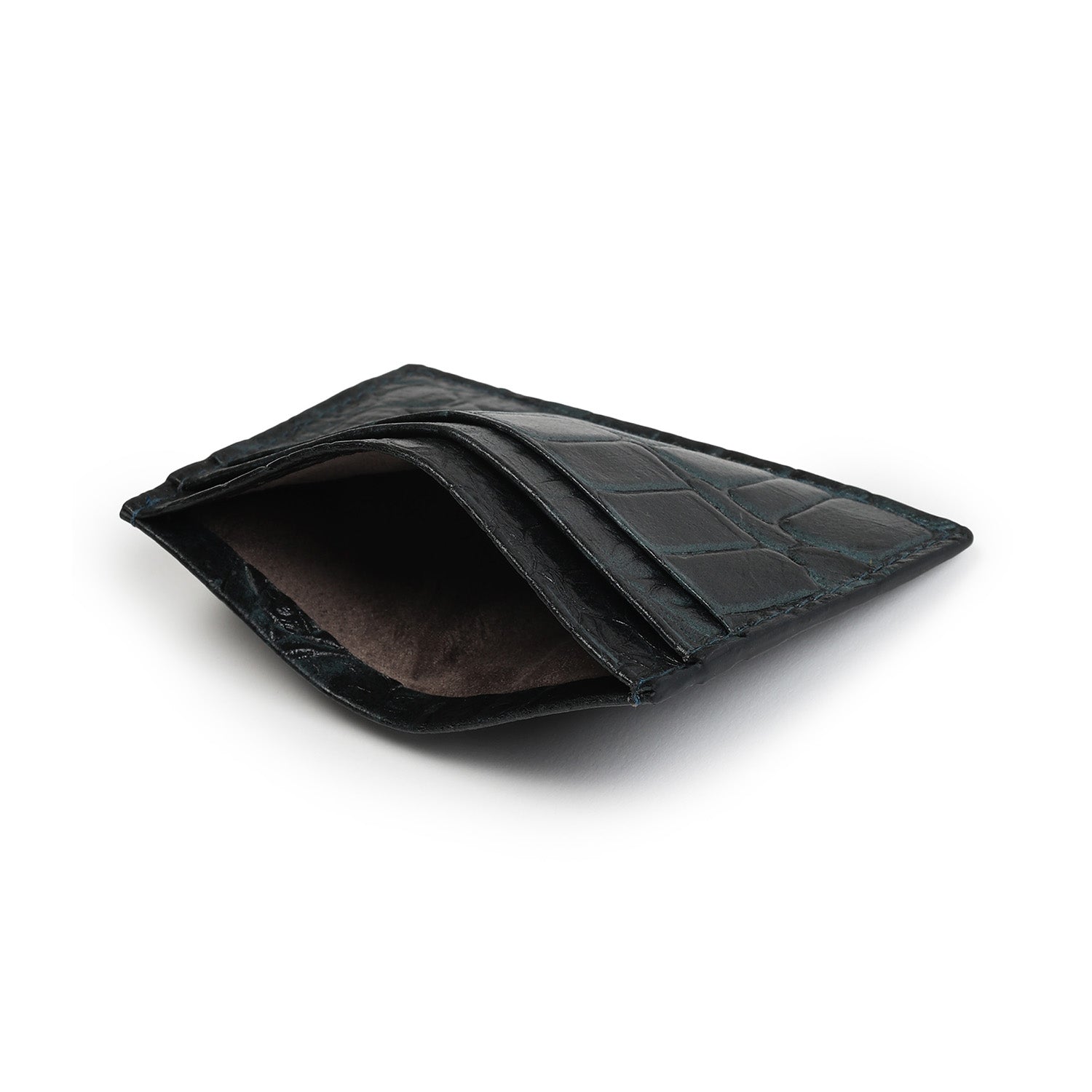 Terra Card Holder Croco Blue