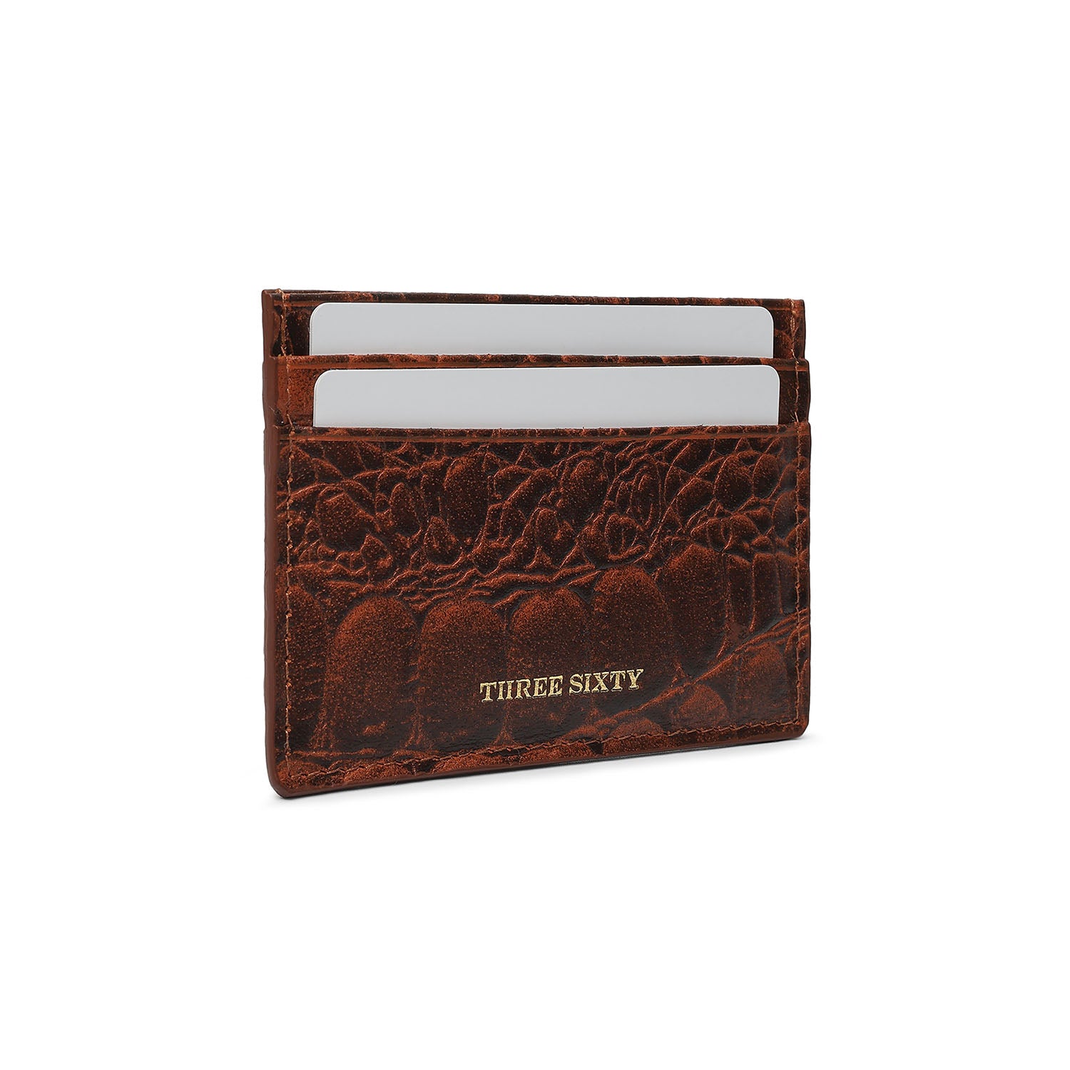 Terra Card Holder Croco Tan