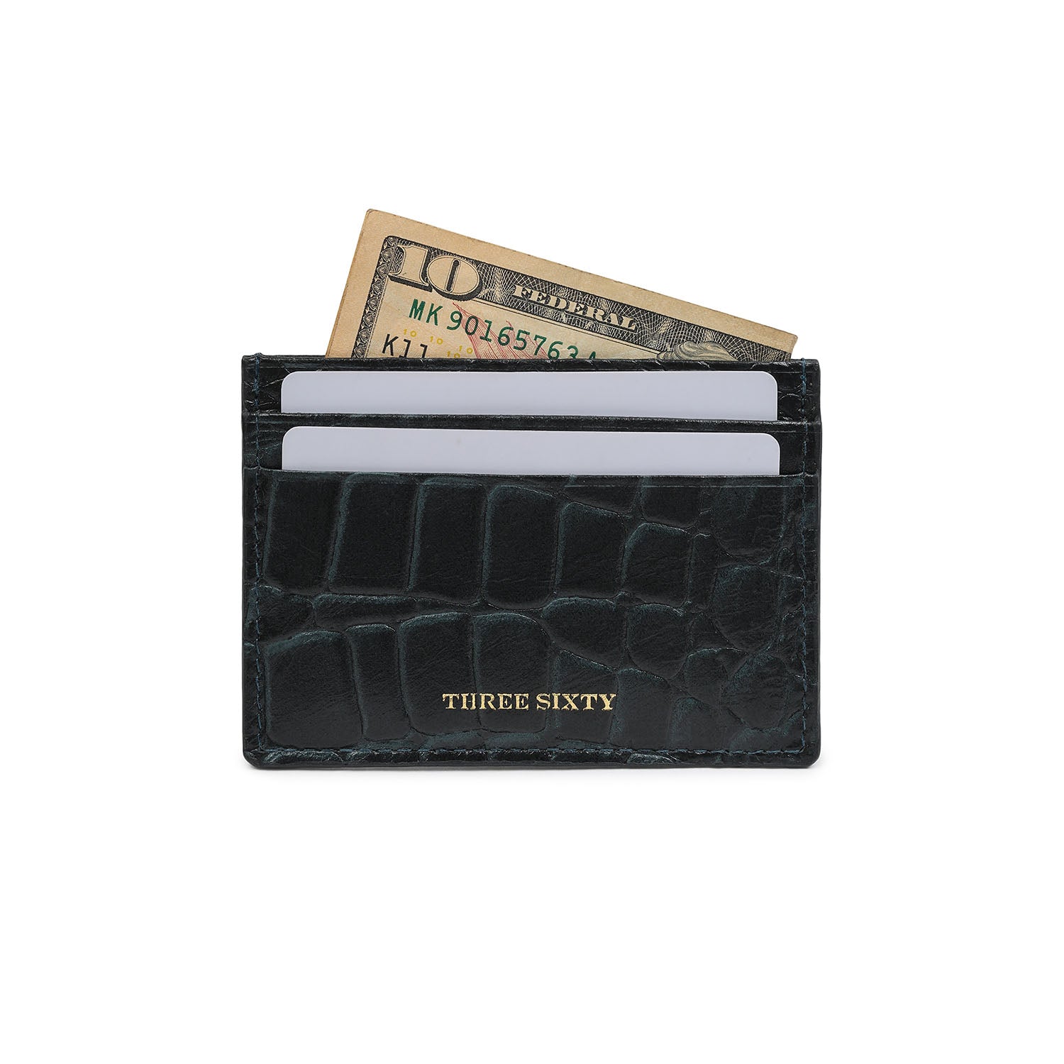 Terra Card Holder Croco Blue