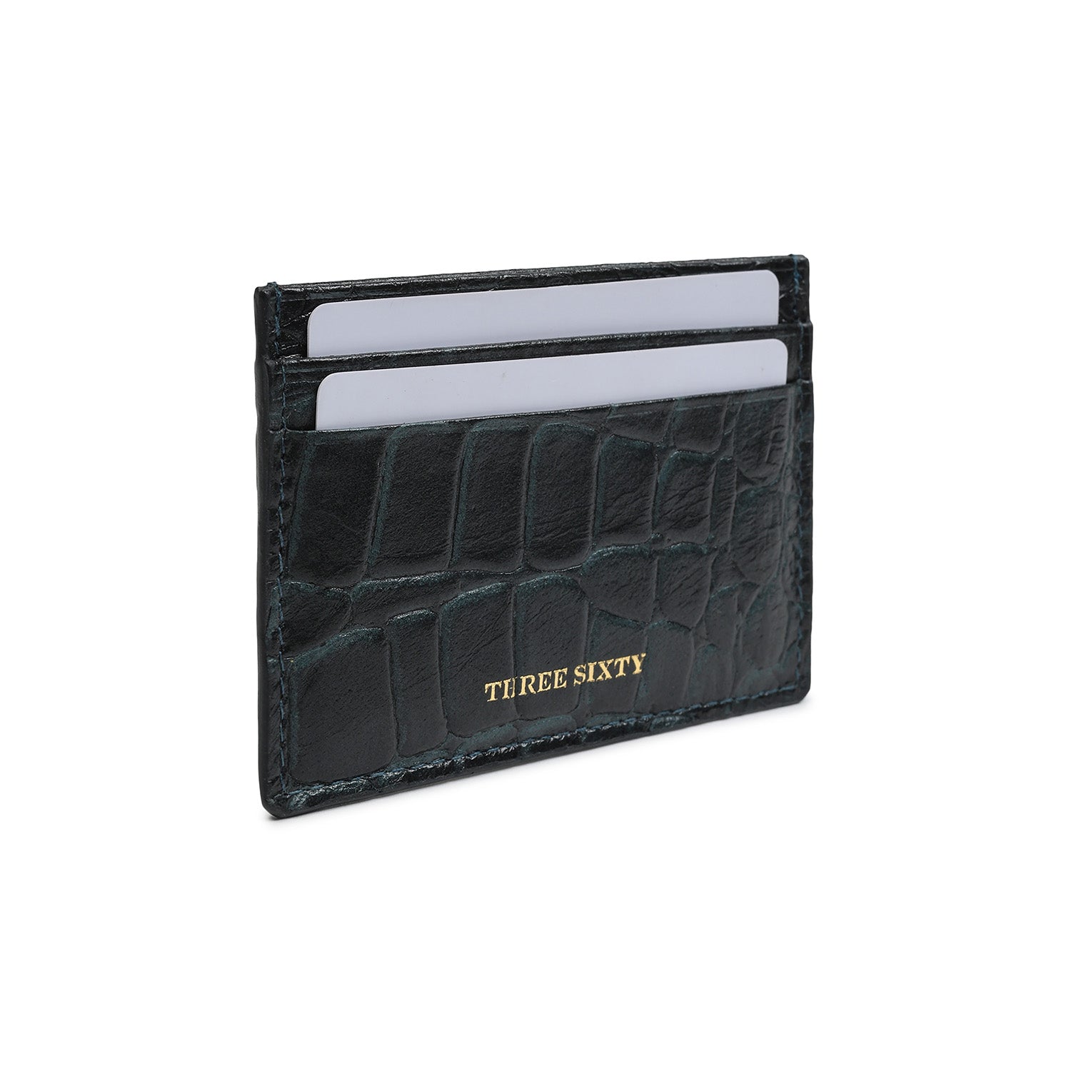 Terra Card Holder Croco Blue