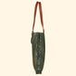 Ines Tote Bag- Genuine Waxy Leather Olive Green