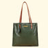 Ines Tote Bag- Genuine Waxy Leather Olive Green