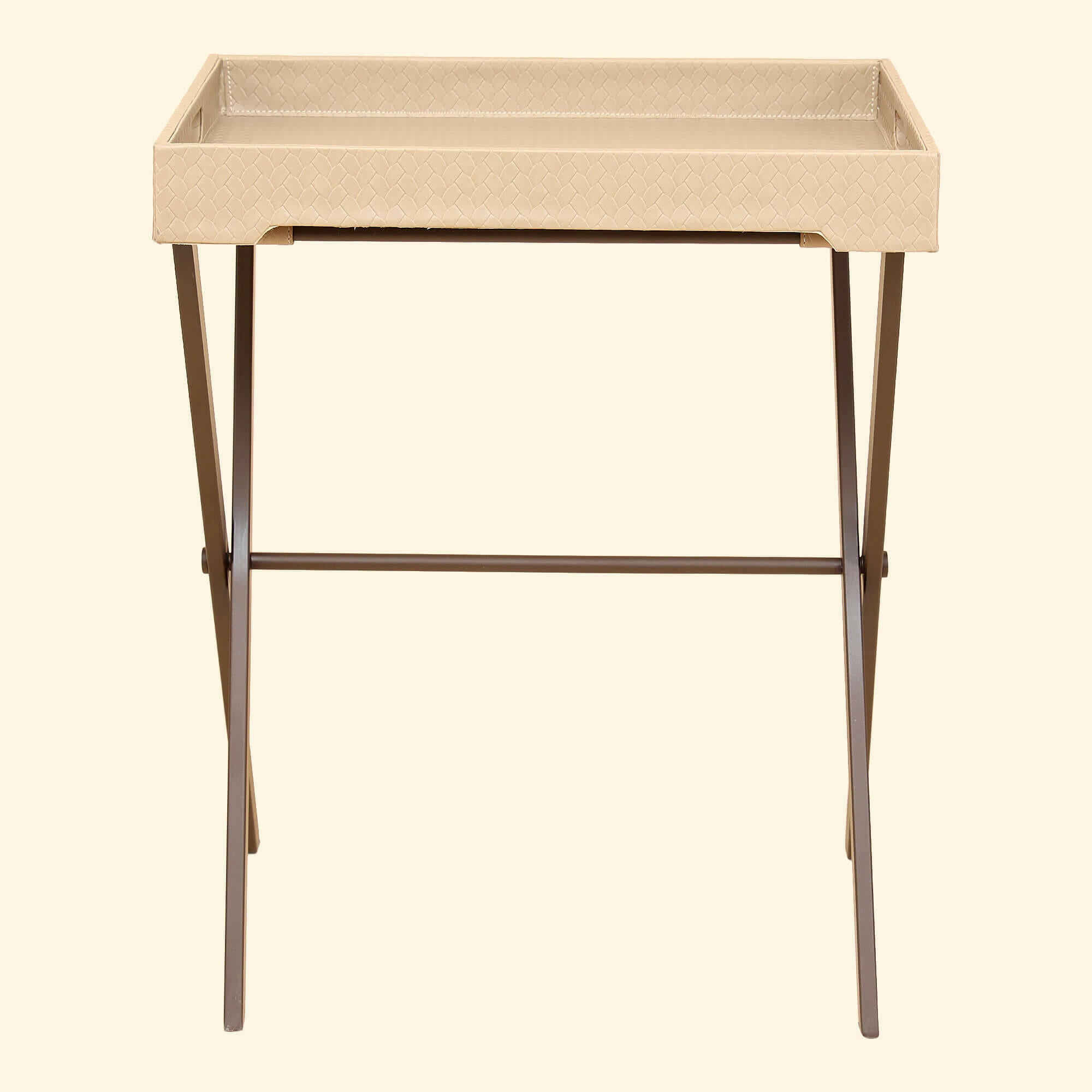 Entwine Tray On Stand Beige