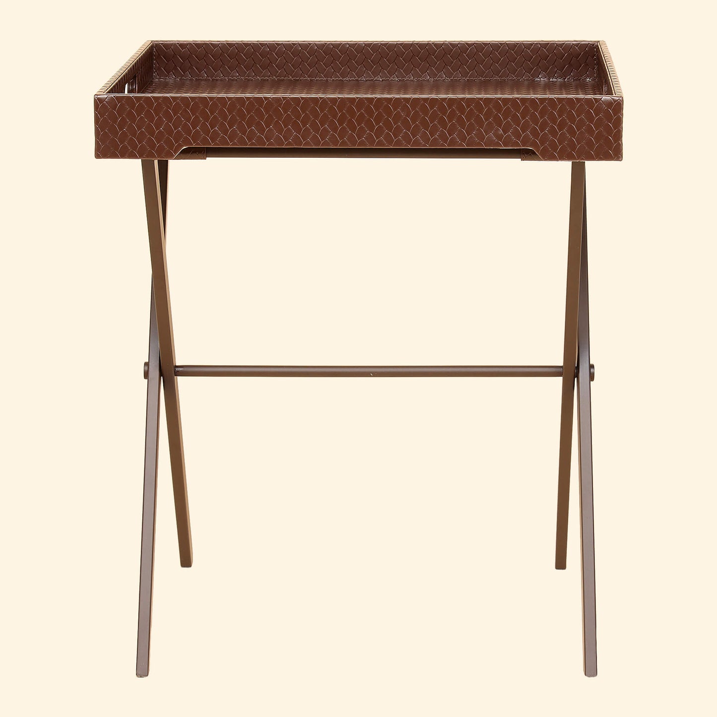 Tray On Stand Brown