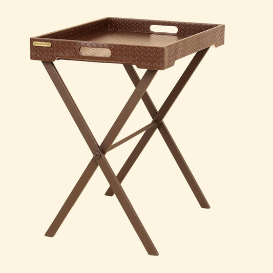 Tray On Stand Brown