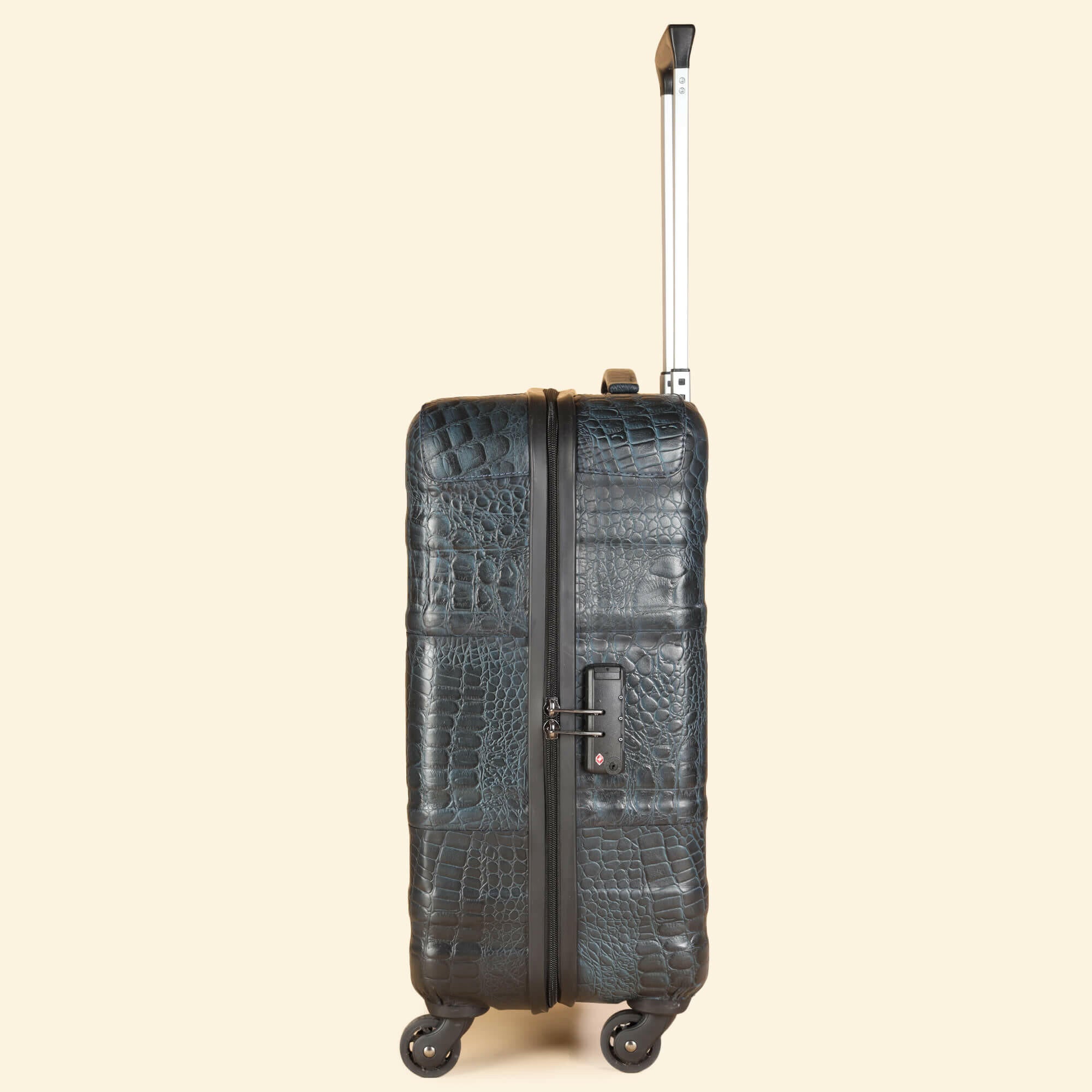 Trolley Bag Premium Quality Genuine Croco Leather Blue