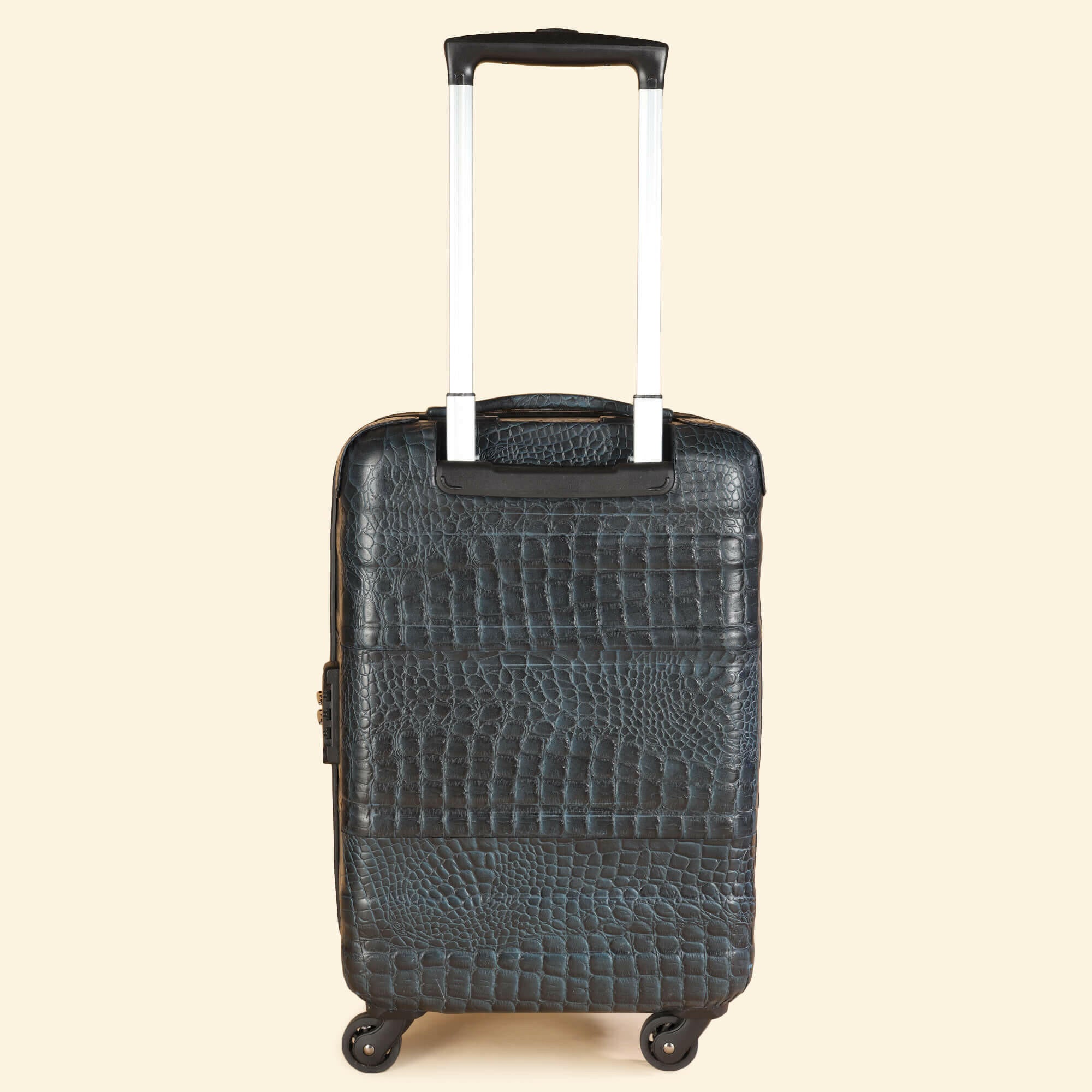 Trolley Bag Premium Quality Genuine Croco Leather Blue