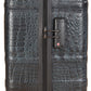 Trolley Bag Premium Quality Genuine Croco Leather Blue