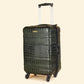 Trolley Bag Premium Quality Genuine Croco Leather Olive Green
