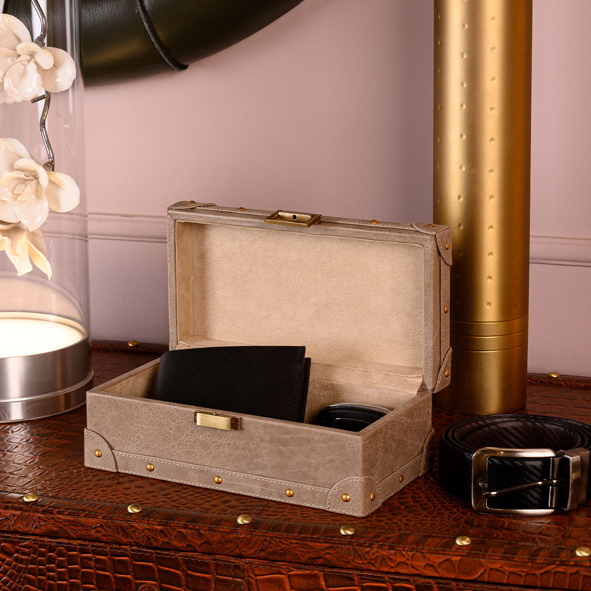 Trunke Keepsake Box Sage Green