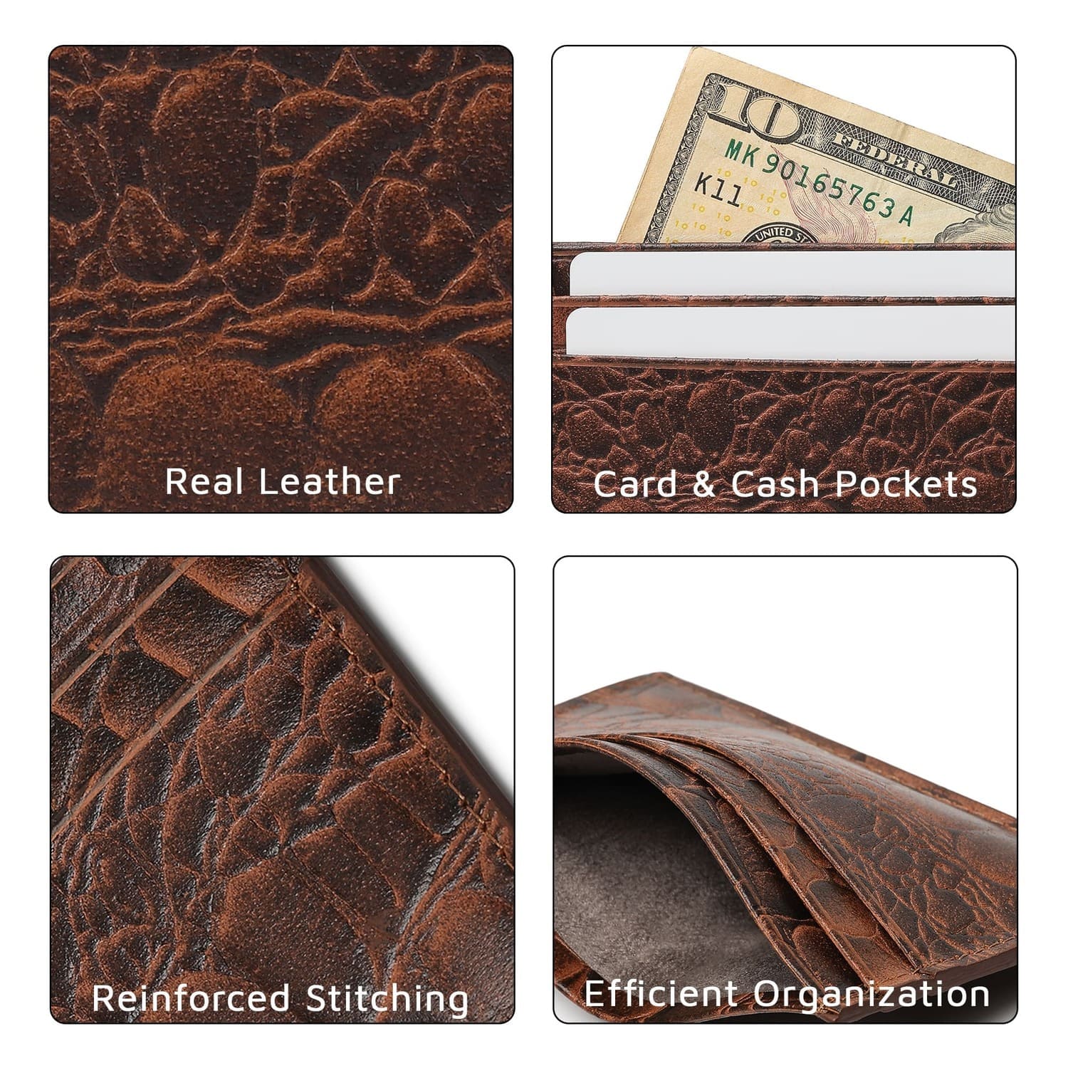 Terra Card Holder Croco Tan