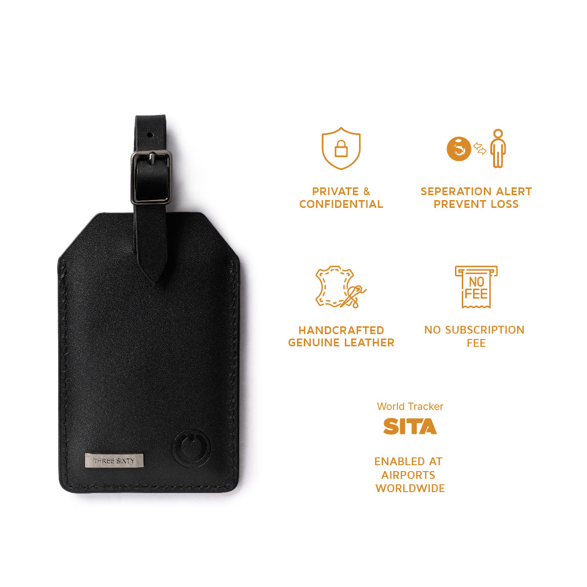 Orbit Smart Luggage Tag Black