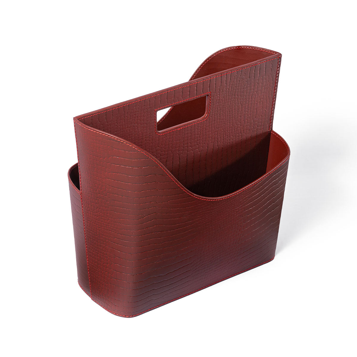 Sterling Magazine Holder Maroon