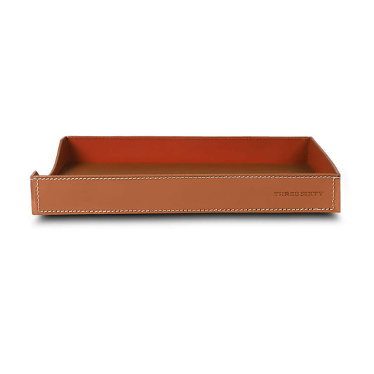 A4 Paper Letter Organizer Cognac