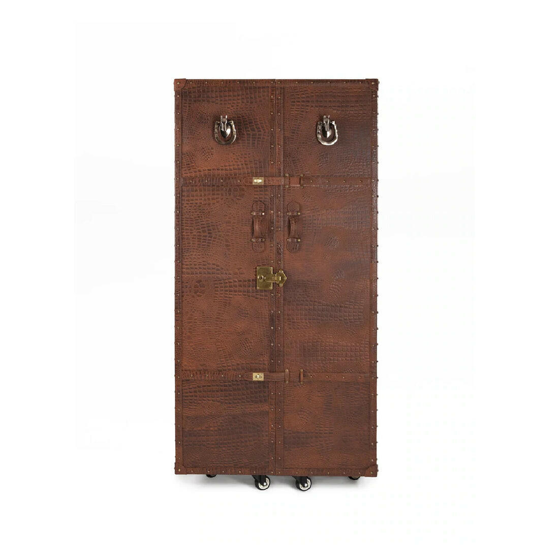Artemis Croco Tall Leather Bar Tan
