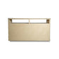 Classic Genuine Leather Tv Console In Tan Color