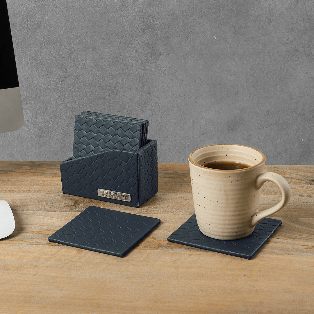 Entwine Coasters Set Of 6 Grey