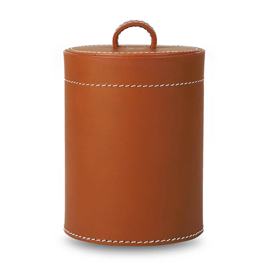 Multi Storage Box With Lid Cognac