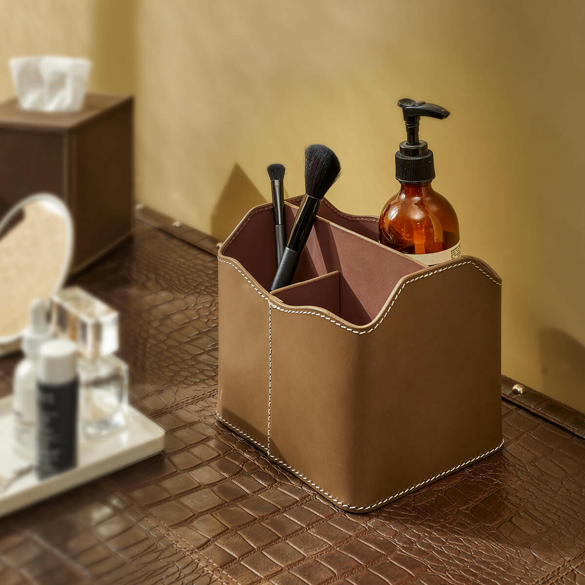 Multi Storage Desk Organizer Taupe