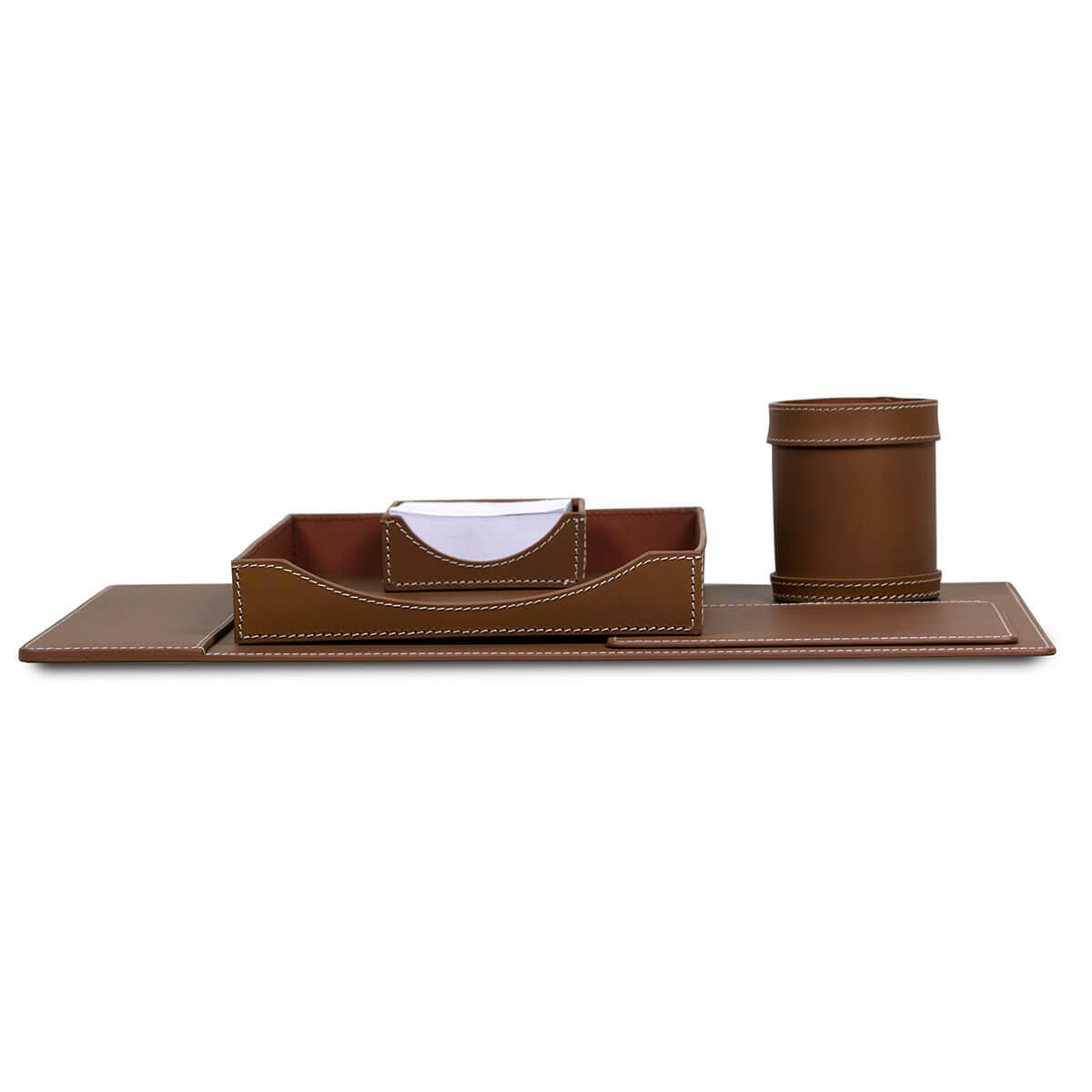 Modella Desktop Set with Mouse Pad Cognac
