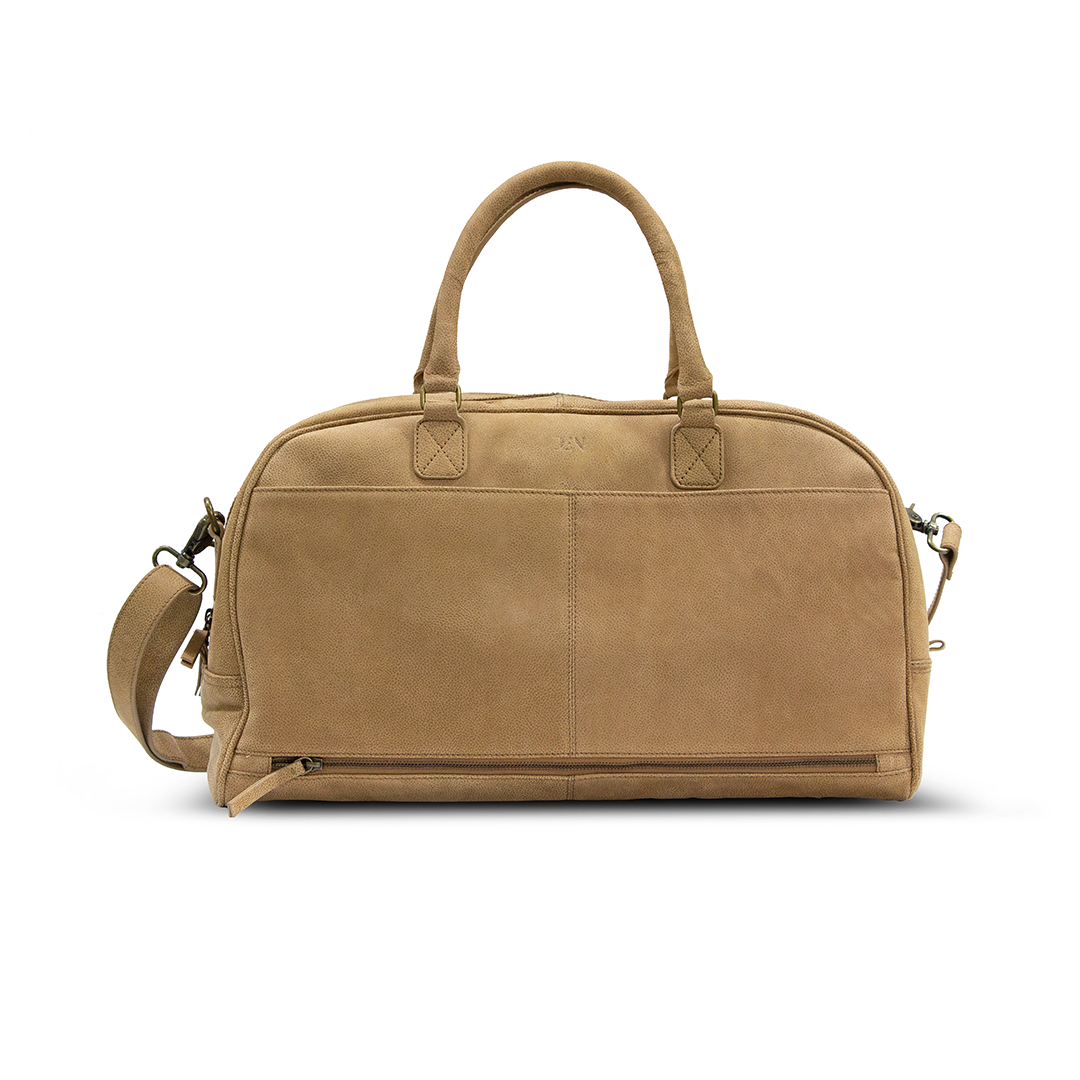 Duffle  Bag Cow Wash Genuine Leather Cream