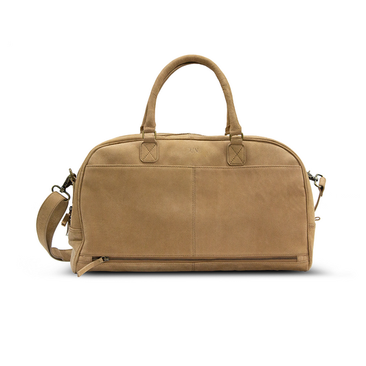 Duffle  Bag Cow Wash Genuine Leather Cream