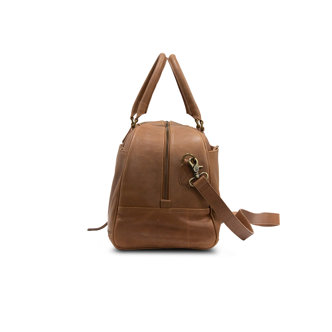 Duffle  Bag Cow Wash Genuine Leather Tan