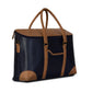 Duffle Bag Genuine Leather Blue & Brown