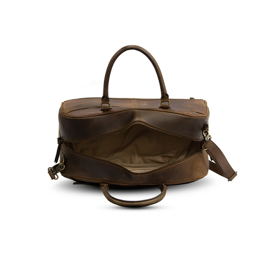 Duffle Bag Premium Quality Genuine Leather Brown