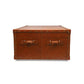 Genuine Leather Centre Table With Trunk Storage In Tan Color