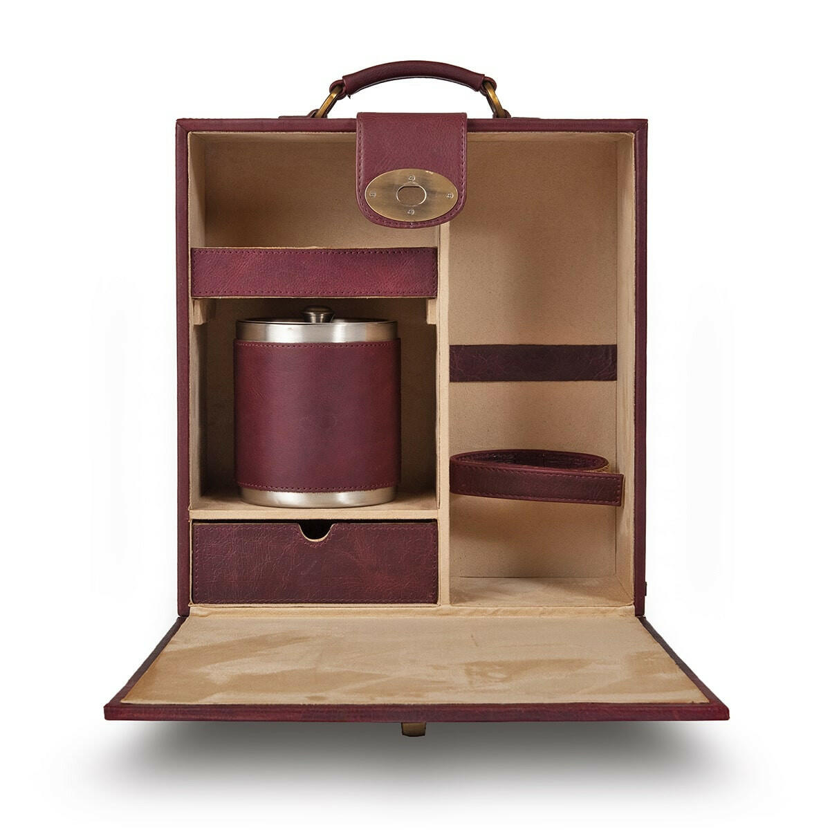 Hyde Portable Briefcase Bar Burgundy