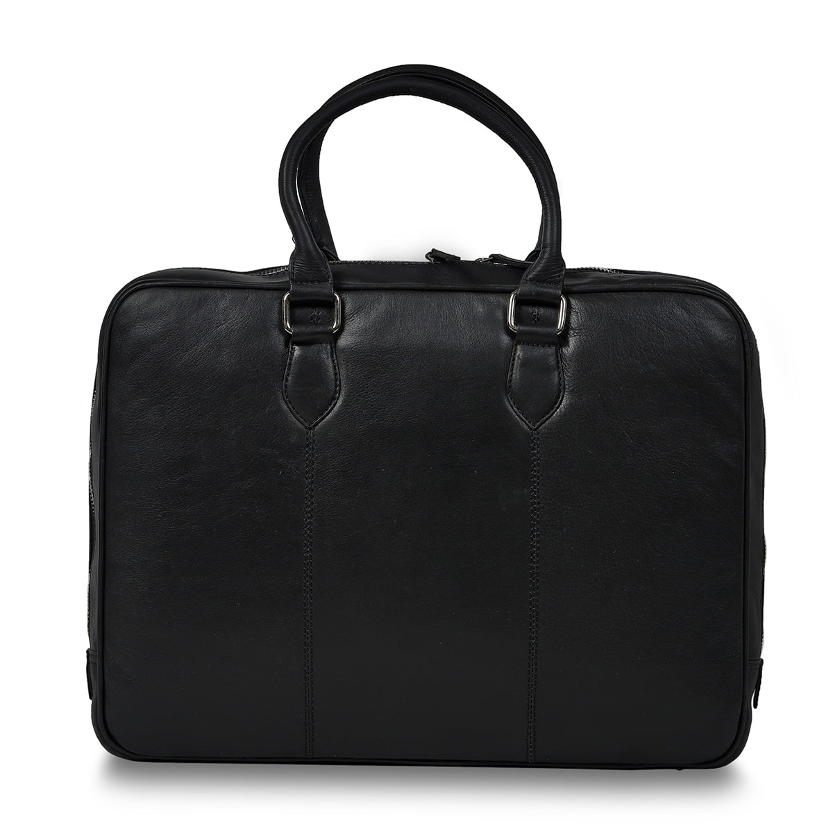 Genuine Waxy Leather Laptop Bag Black