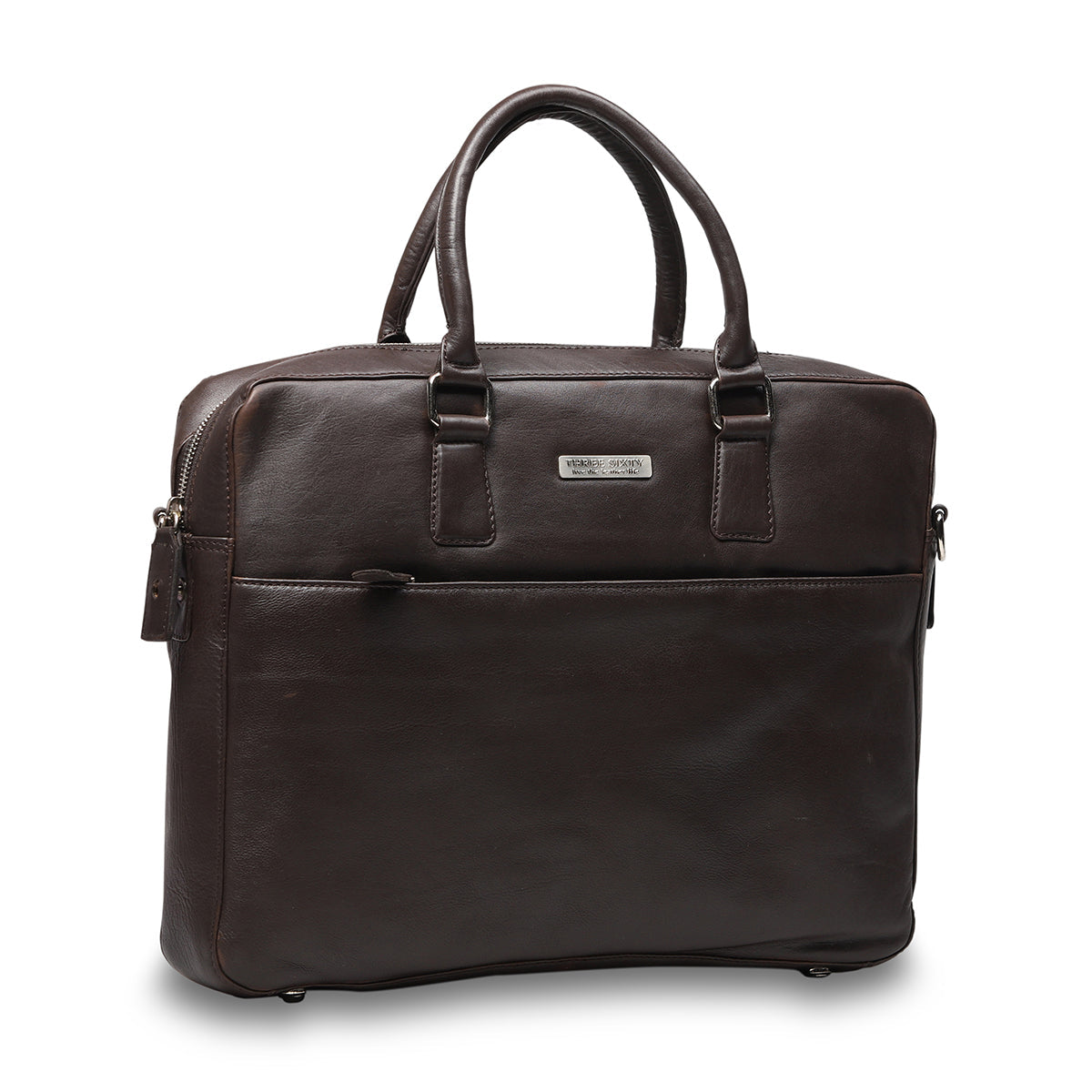 Genuine Waxy Leather Laptop Bag Brown