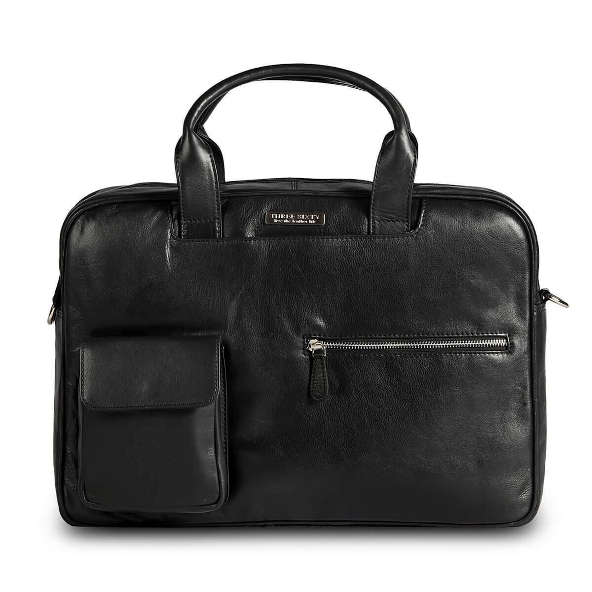 Laptop Bag Monogram Collection Black – Three Sixty Leather