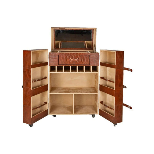 Mandalay Top Open Leather Bar Tan