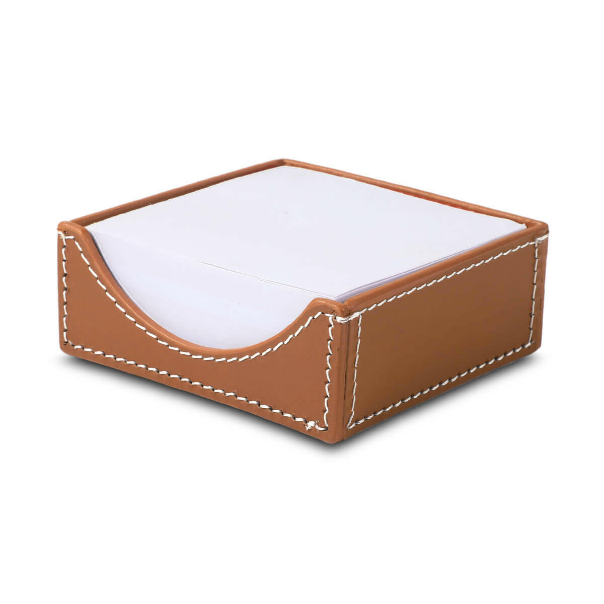 Square Memo Holder Cognac