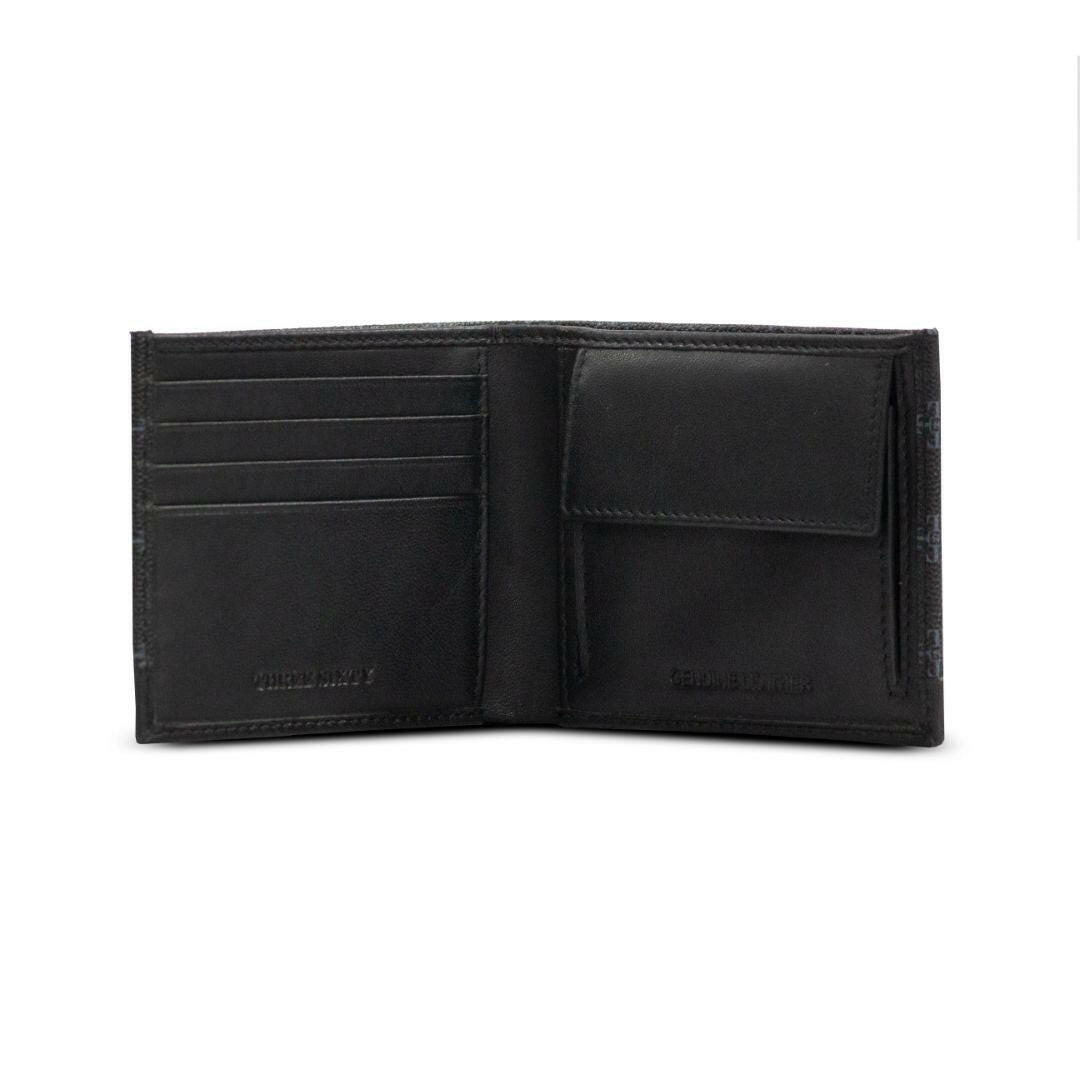 Monogram Collection Textured Wallet Black